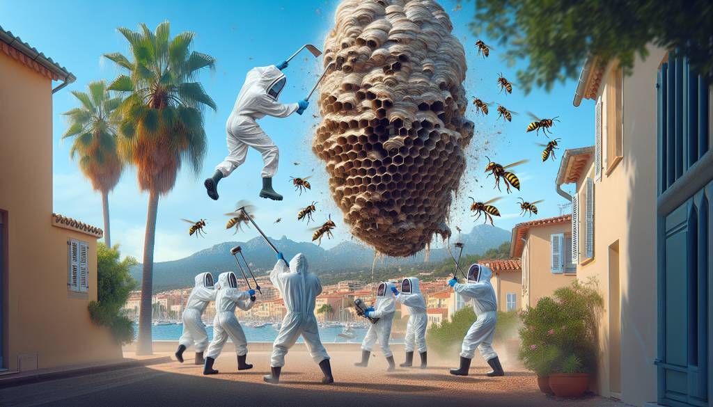 L'action rapide de destruction nids de frelons asiatiques à Hyères